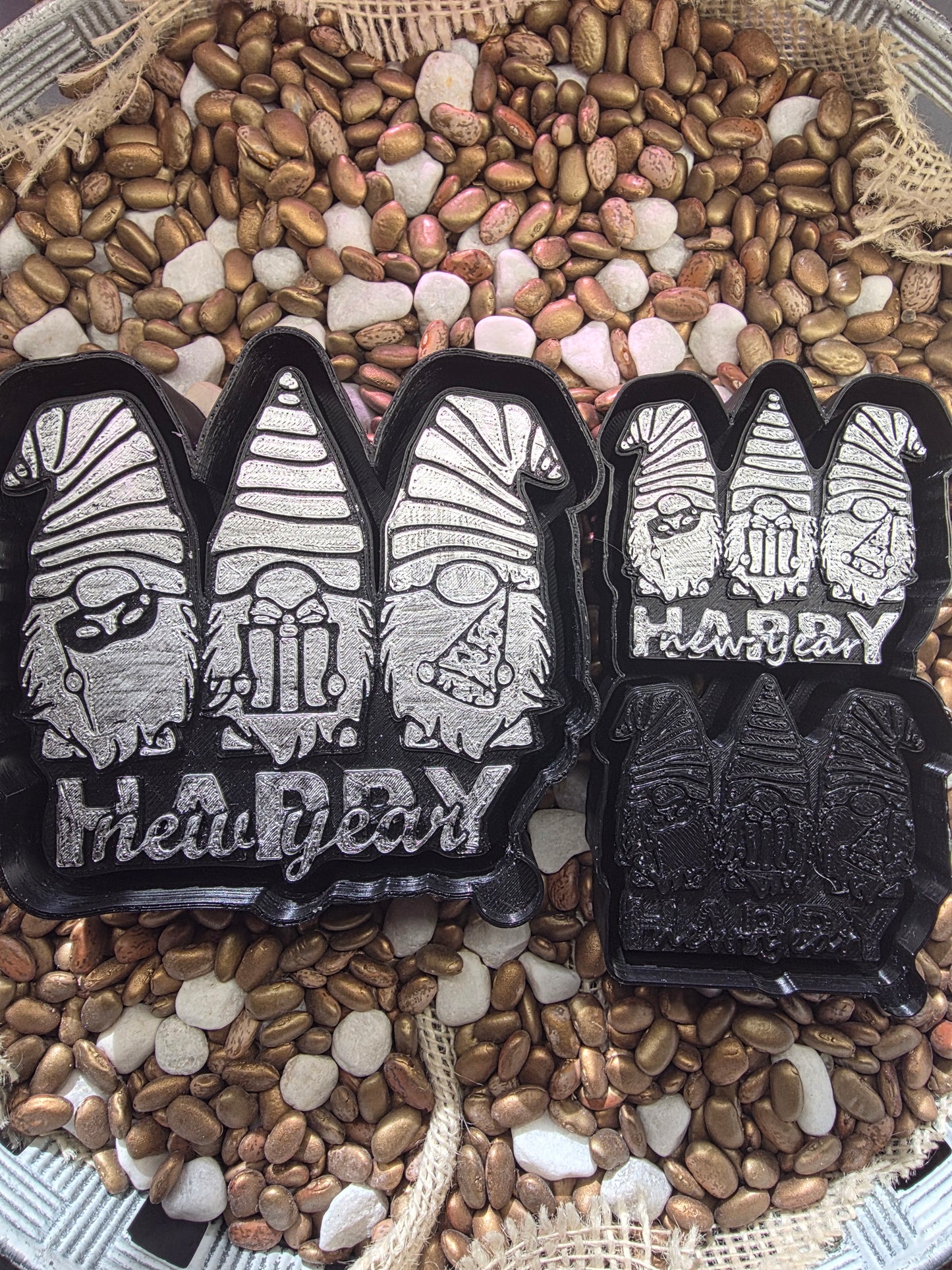  Happy New Years Gnome  Freshie Mold