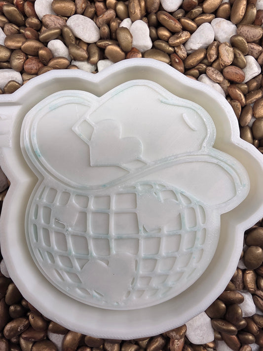 Heart Disco Cowboy Hat Freshie Mold