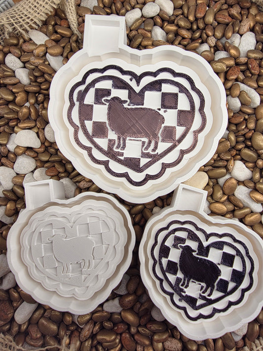 Heart Lamb Freshie Mold/ Vent Clips