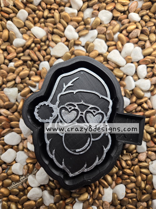  Heart eyes Santa Freshie Mold
