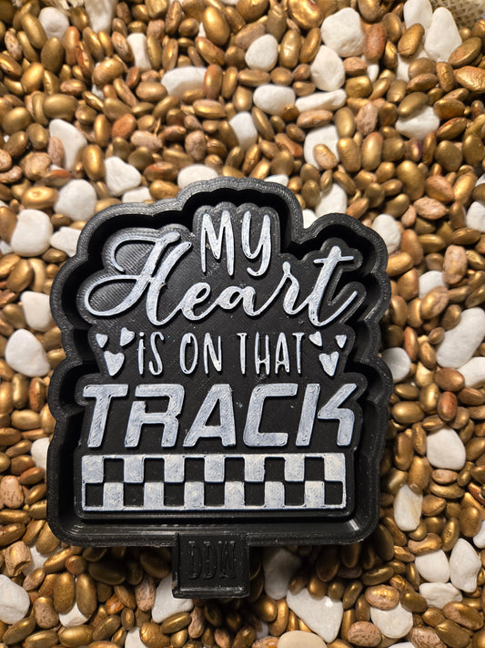Heart on the Track Freshie Mold