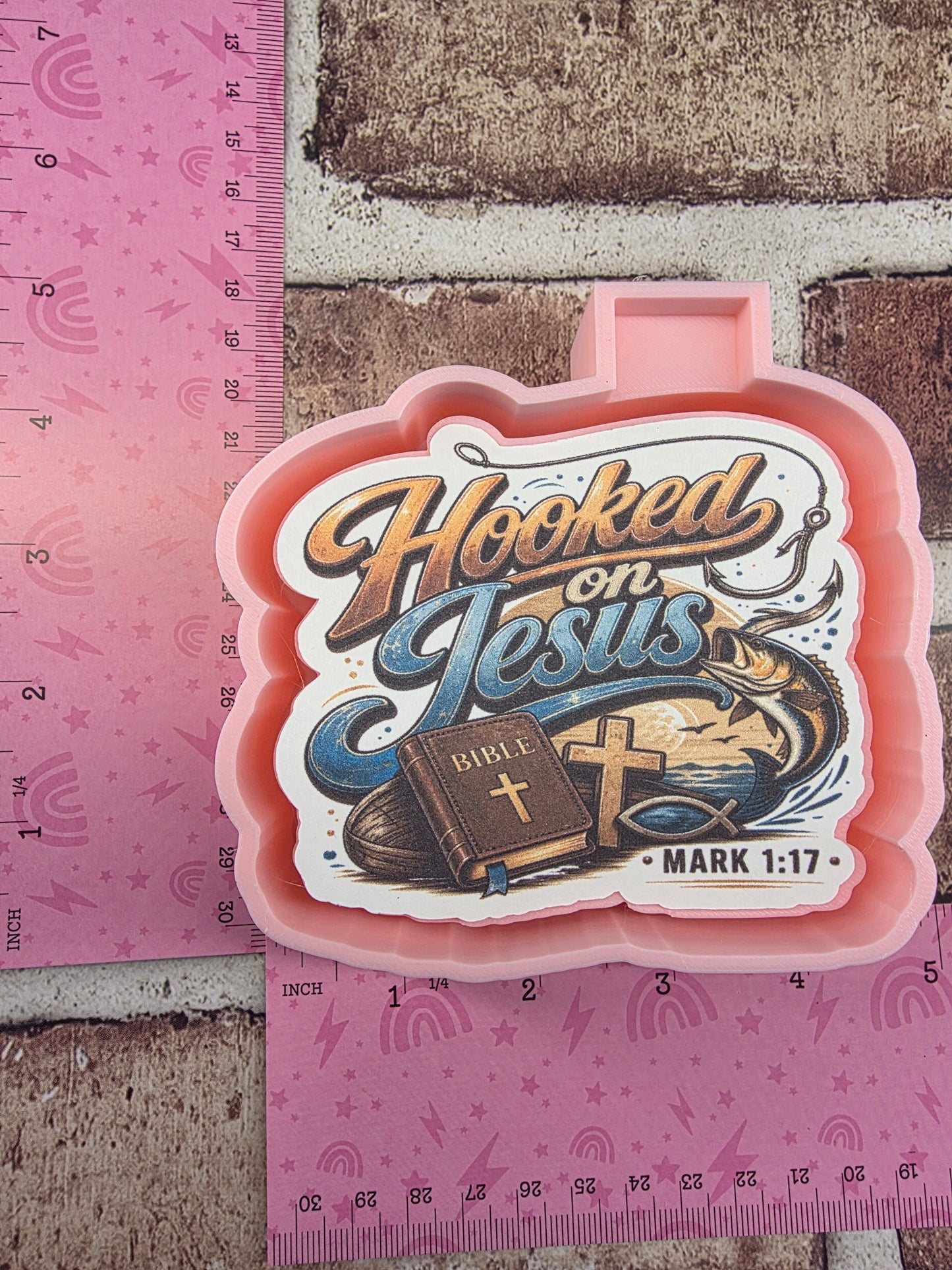 Hooked on Jesus Cardstock Freshie Mold