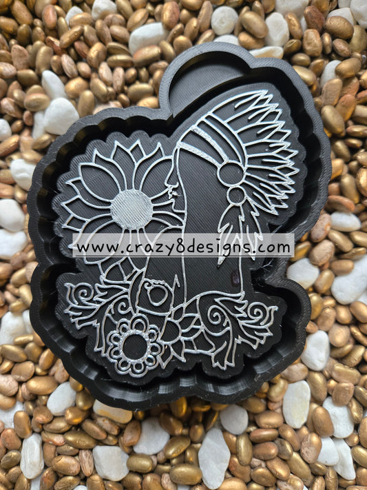  Indian Head Dress Freshie Mold