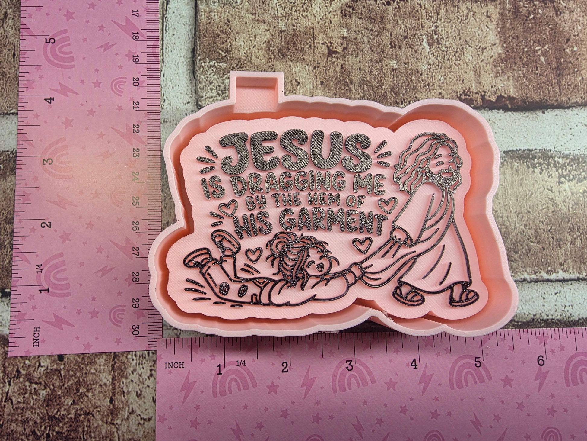 Jesus is Dragging Me Freshie Mold