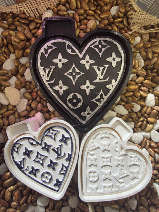 L V Heart Freshie Mold