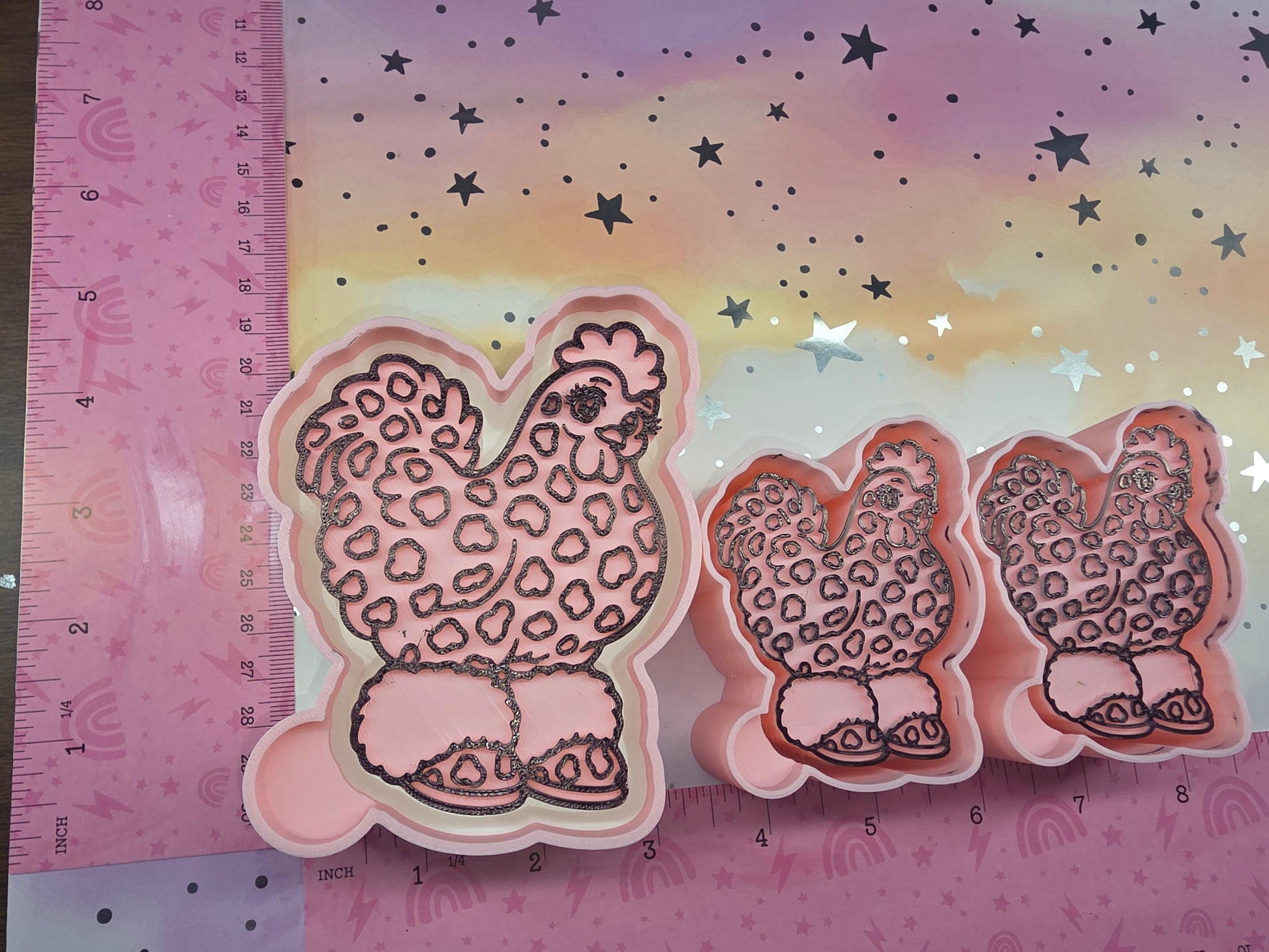 Leopard Print Chicken Freshie Mold/ Vent