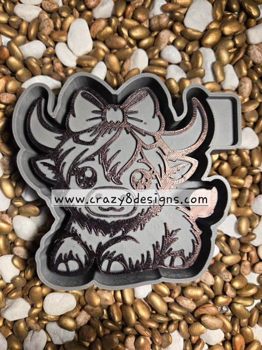  Little Highland Cow Freshie Mold