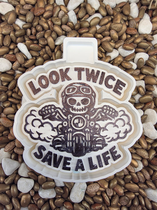 Look Twice Motorcycle Freshie Mold