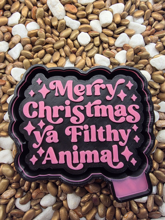 Marry Christmas Filthy Animal Freshie Mold