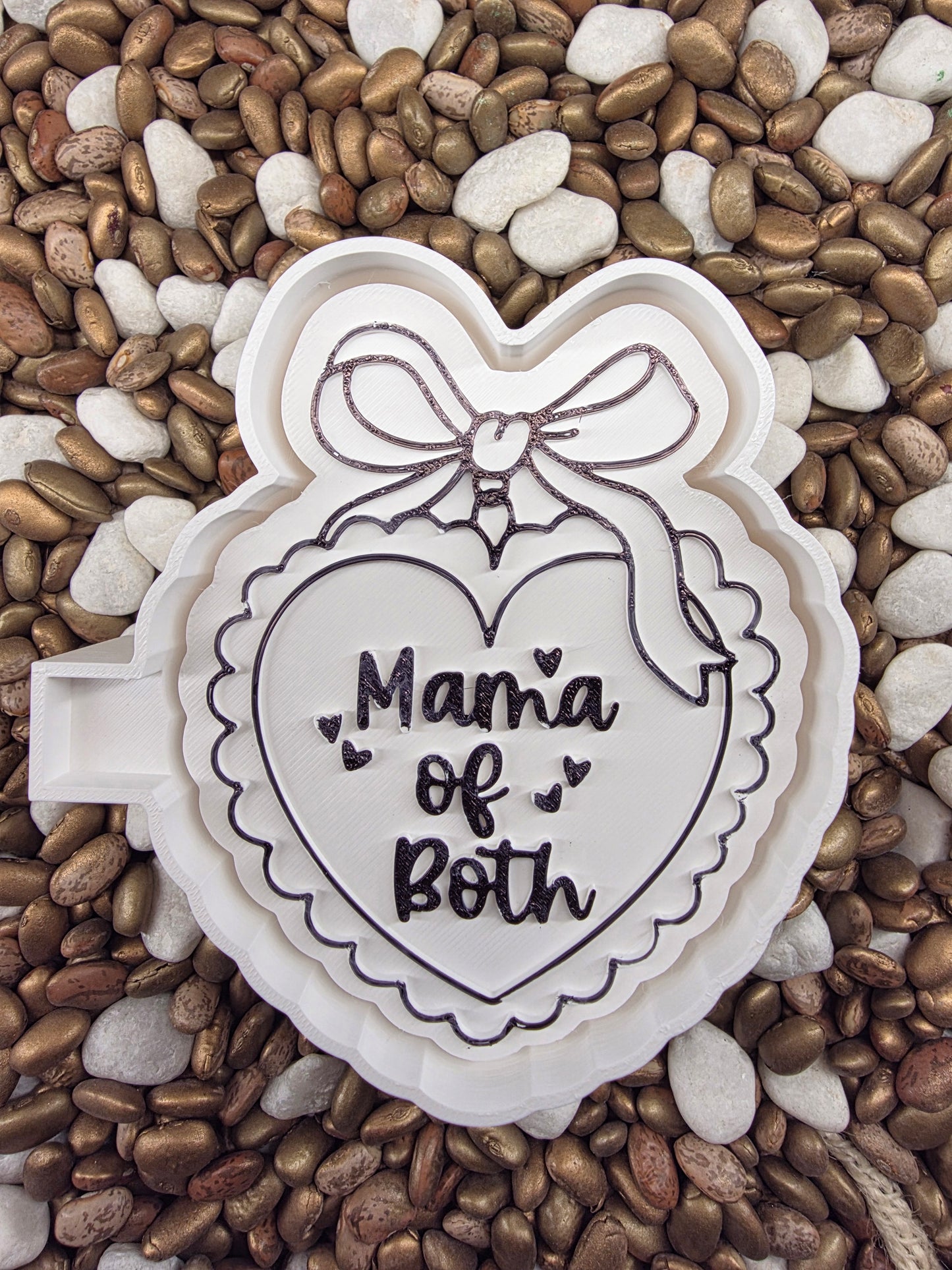 Mom of Both Heart Freshie Mold 