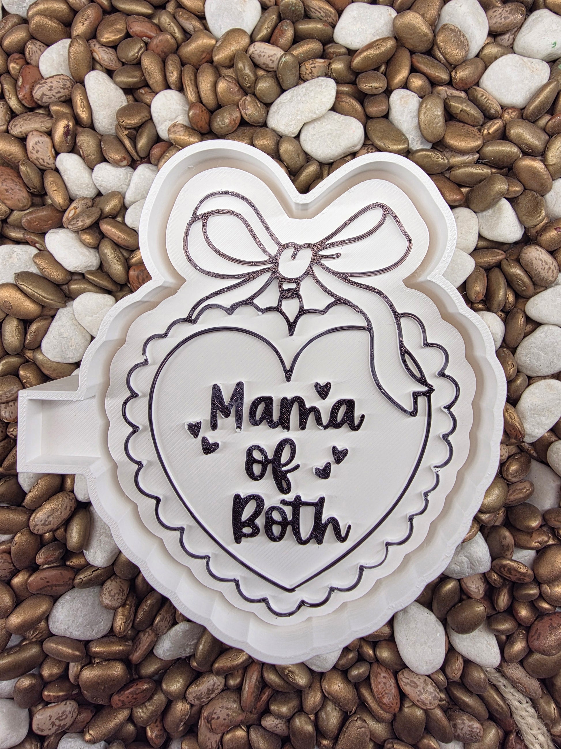 Mom of Both Heart Freshie Mold 