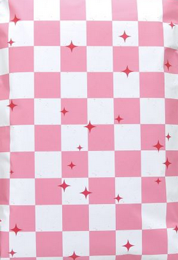 Pink checker Poly Mailer
