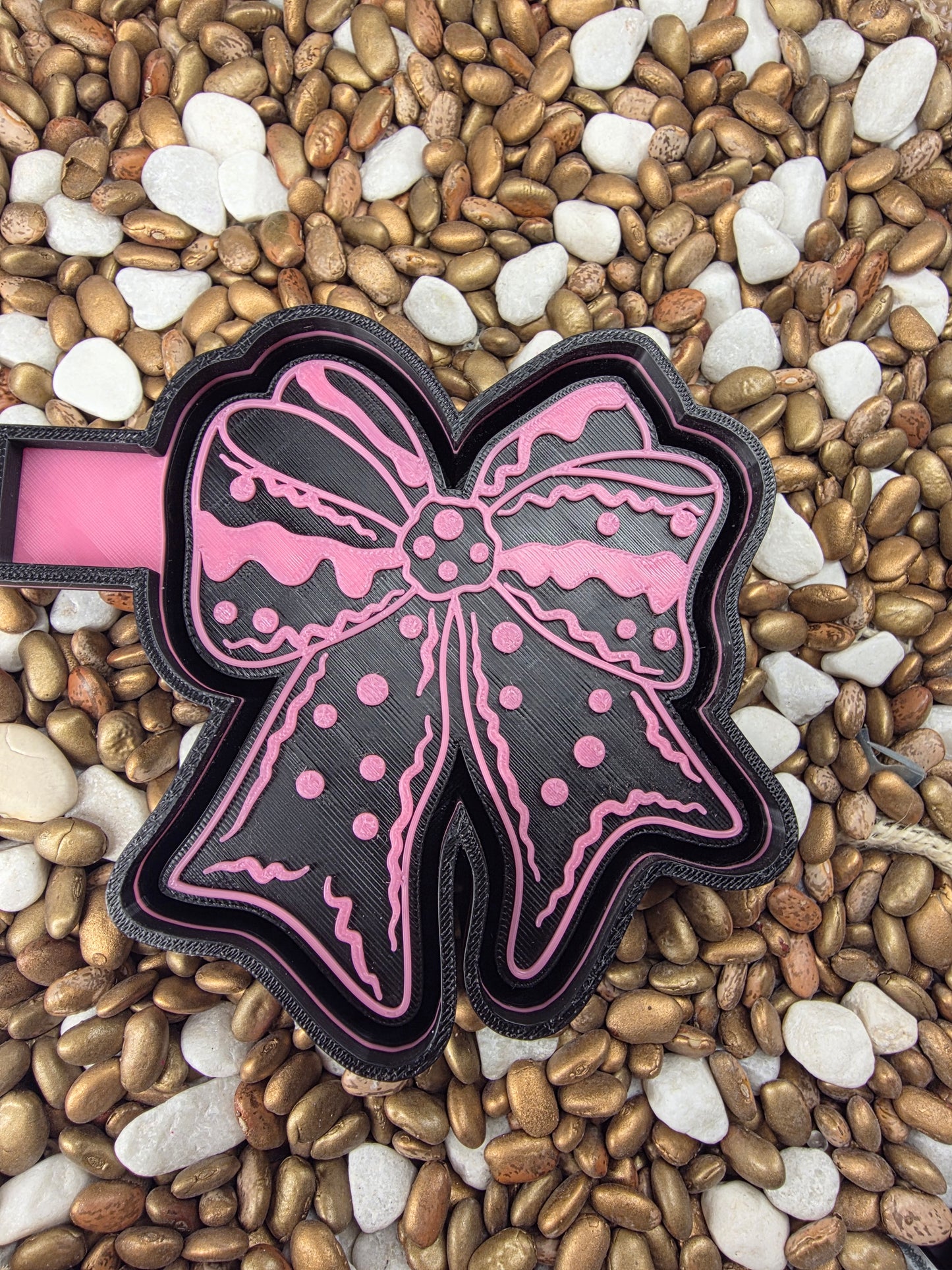 Polka Dot Bow Freshie Mold