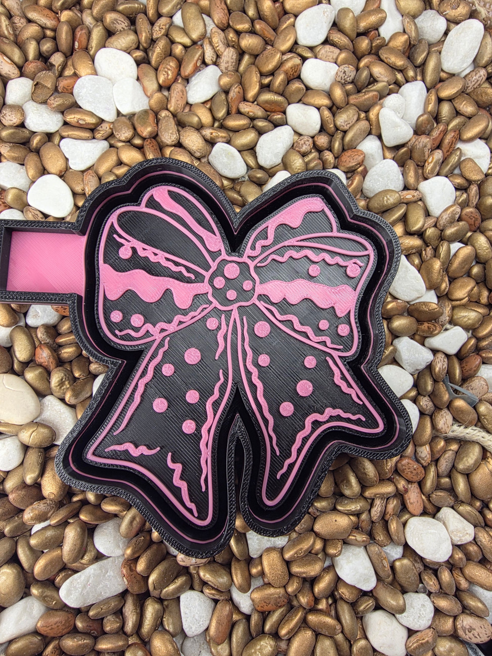 Polka Dot Bow Freshie Mold
