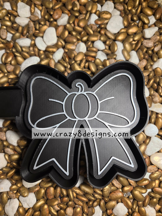  Pumpkin in Bow Freshie Mold