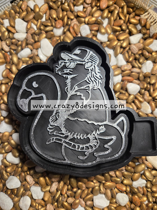 Racoon on a Float Freshie Mold