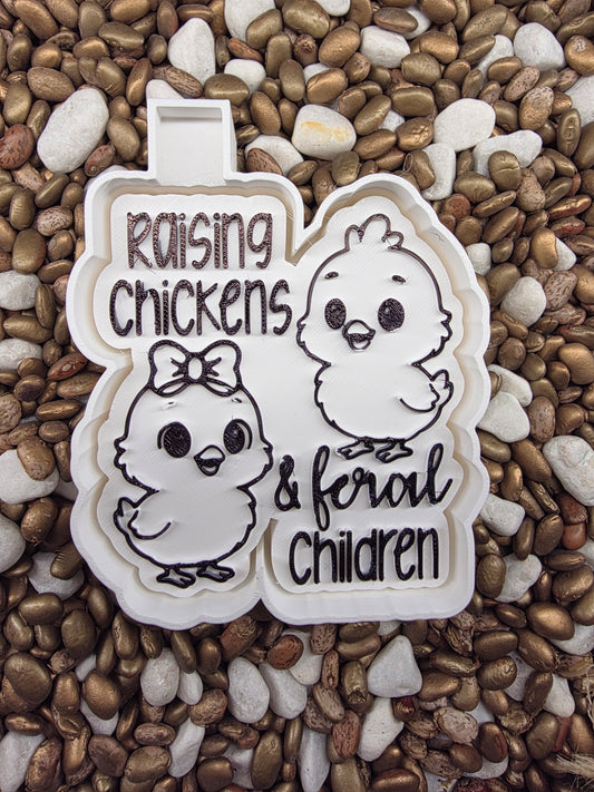 Raisin Chickens and Feral Children Freshie Mold