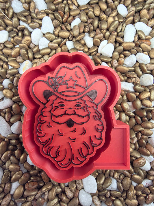 Santa Cowboy Hat Freshie Mold