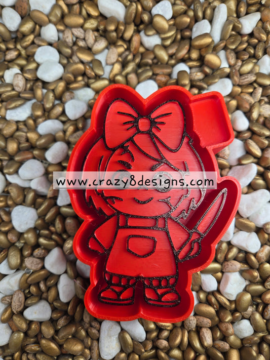 Scarry baby with knife freshie mold