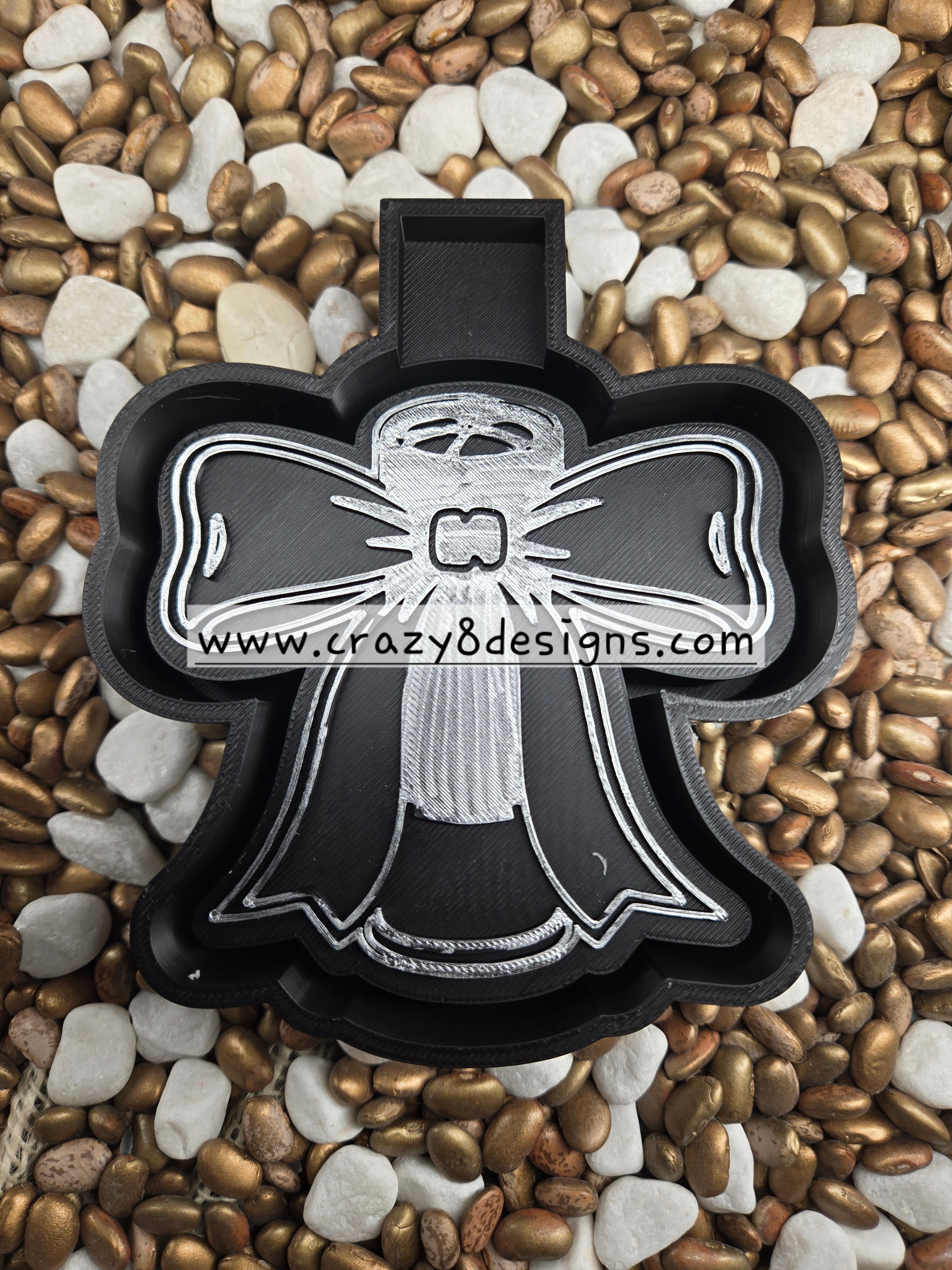 2063. Shot Gun Shell with Bow Freshie Mold – Crazy 8 Design