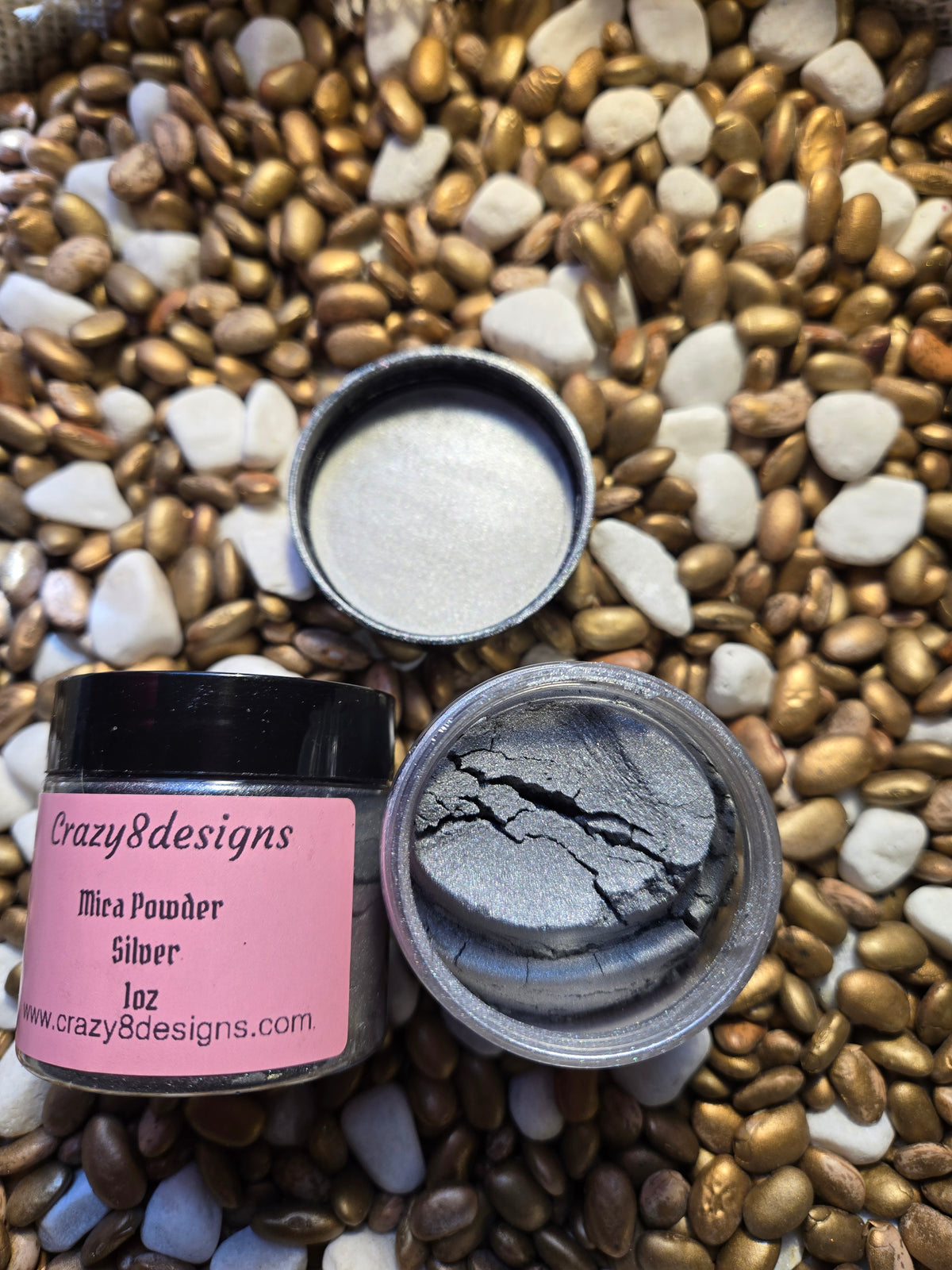 Silver Powder Design Silver Mica Powder – Crazy 8 Design