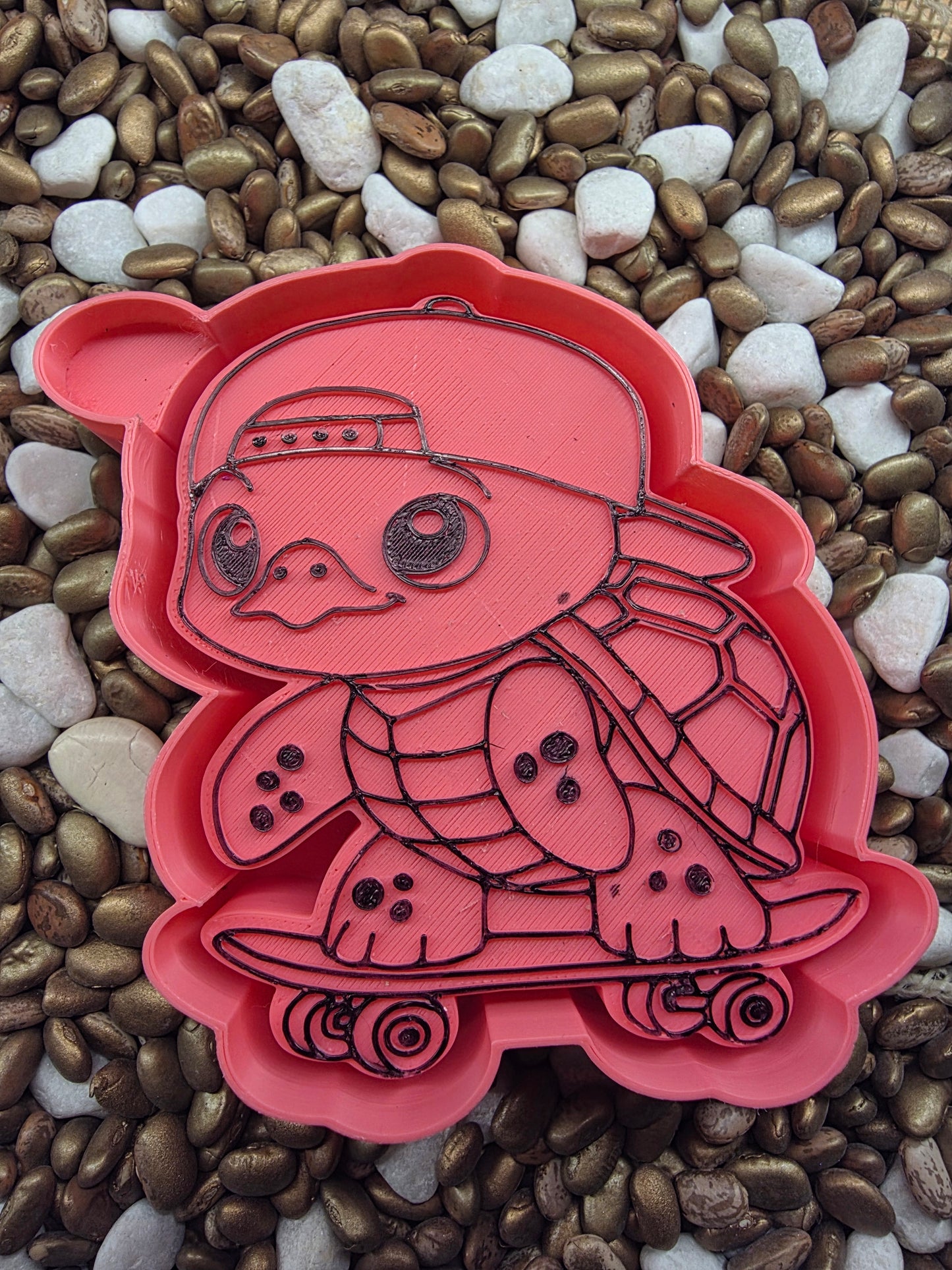 Skateboard Turtle Freshie Mold 