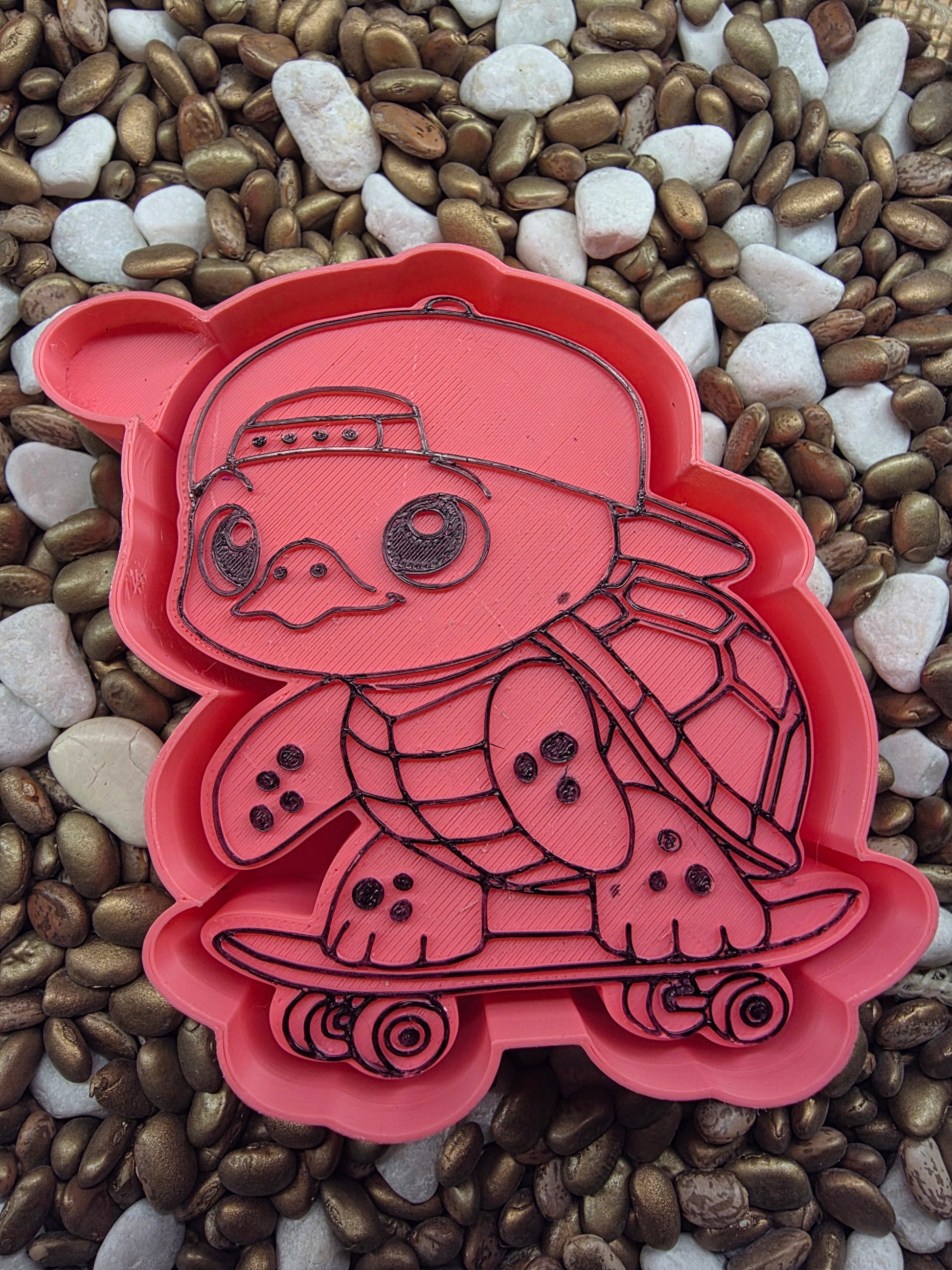 Skateboard Turtle Freshie Mold 