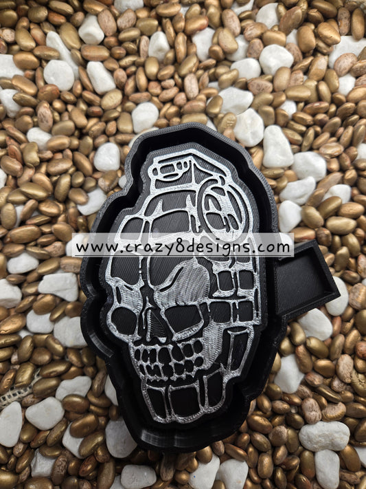 Skull Grenade Freshie Mold 