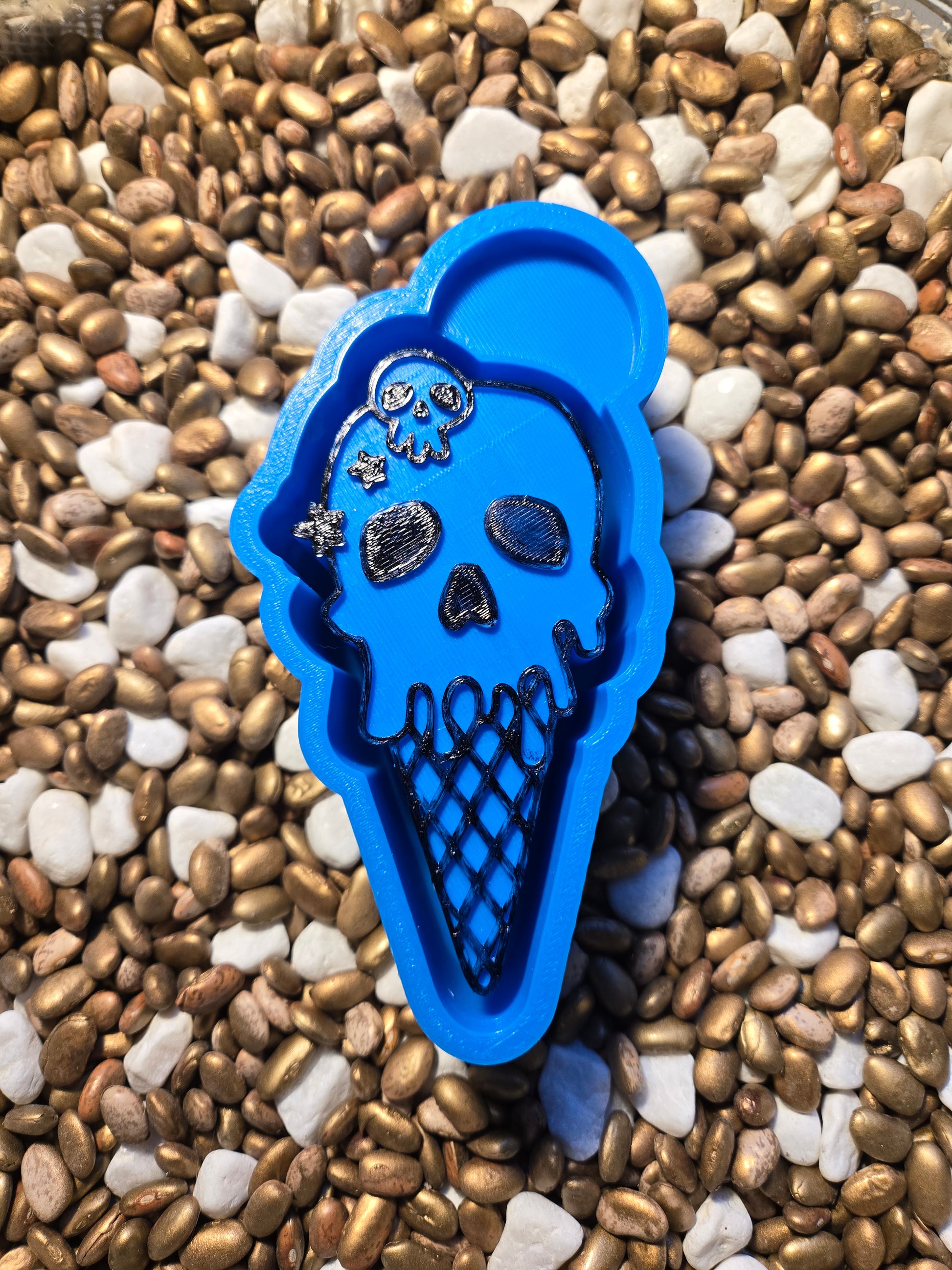  Skull Ice Cream Freshie Mold