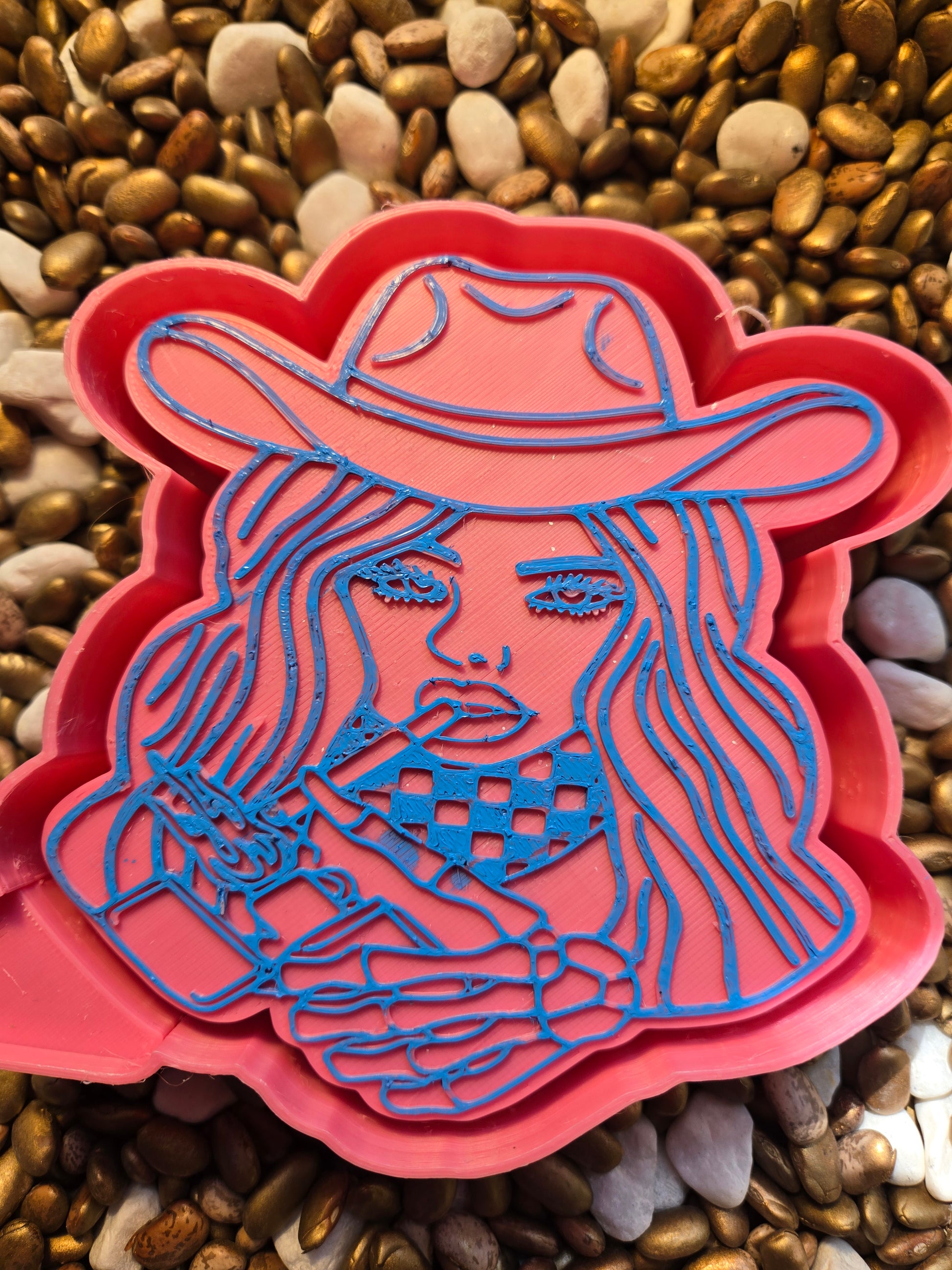 Smoking Cowgirl Freshie Mold