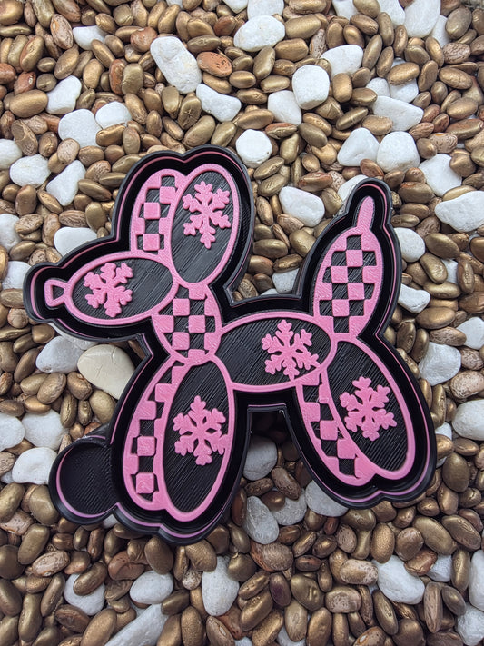 Snow Flake Balloon Dog Freshie Mold