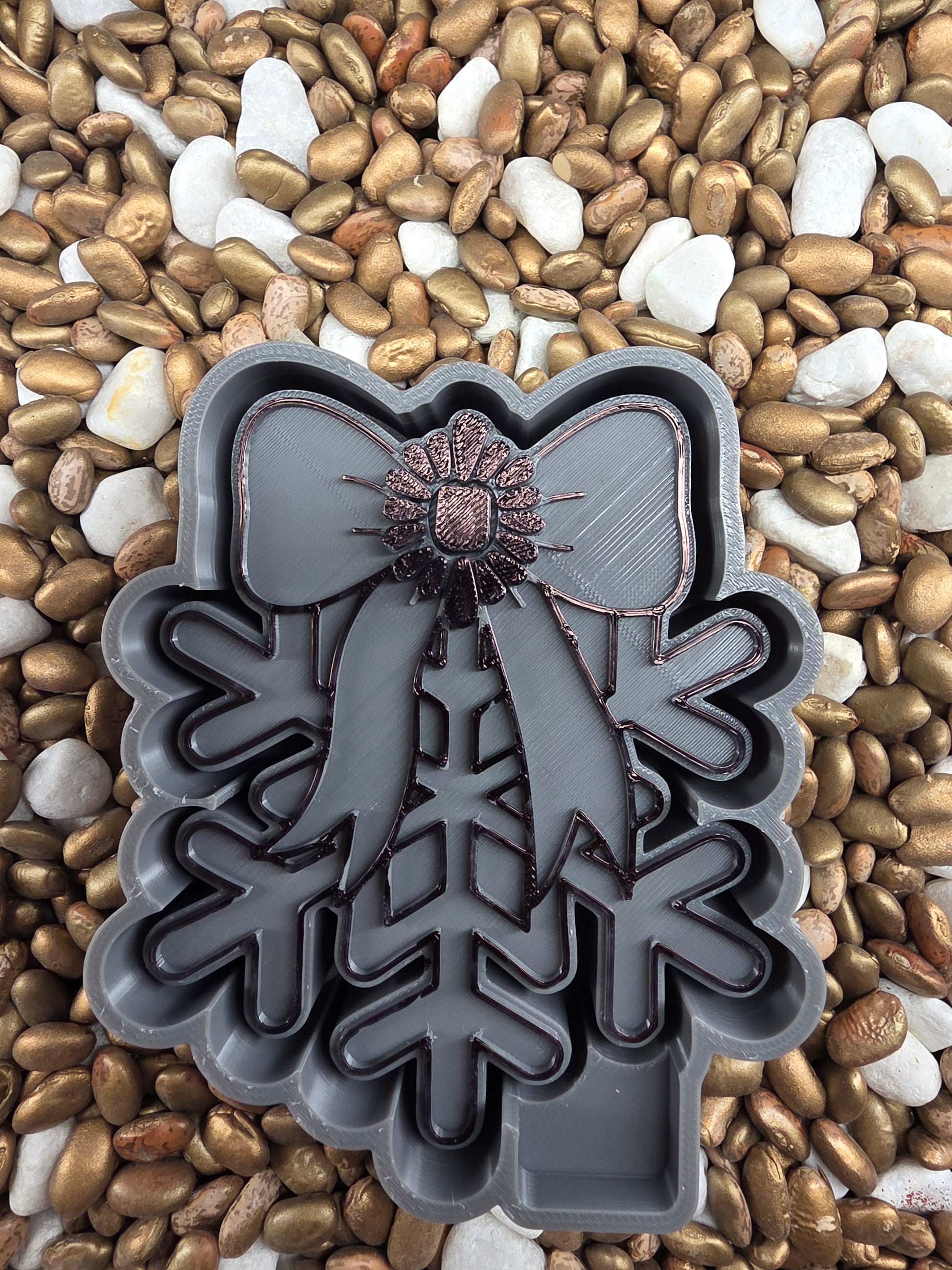  Snow Flake Bow Freshie Mold