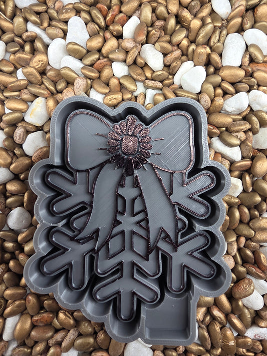  Snow Flake Bow Freshie Mold