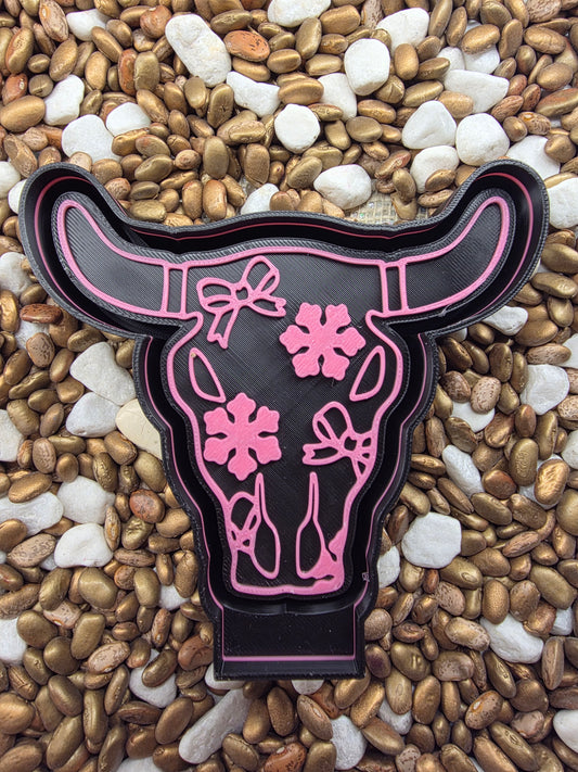 Snow Flake Bull Freshie Mold