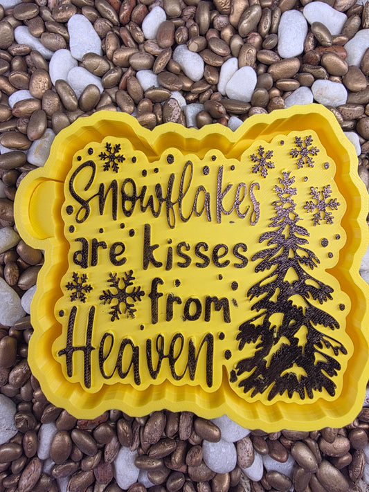  Snowflakes are Kisses from Heaven Freshie Mold