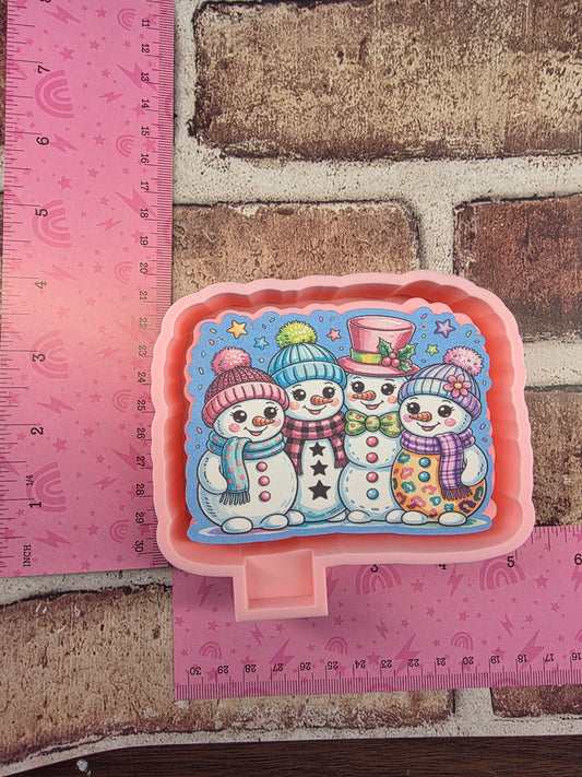 Snowmen Cardstock Freshie Mold