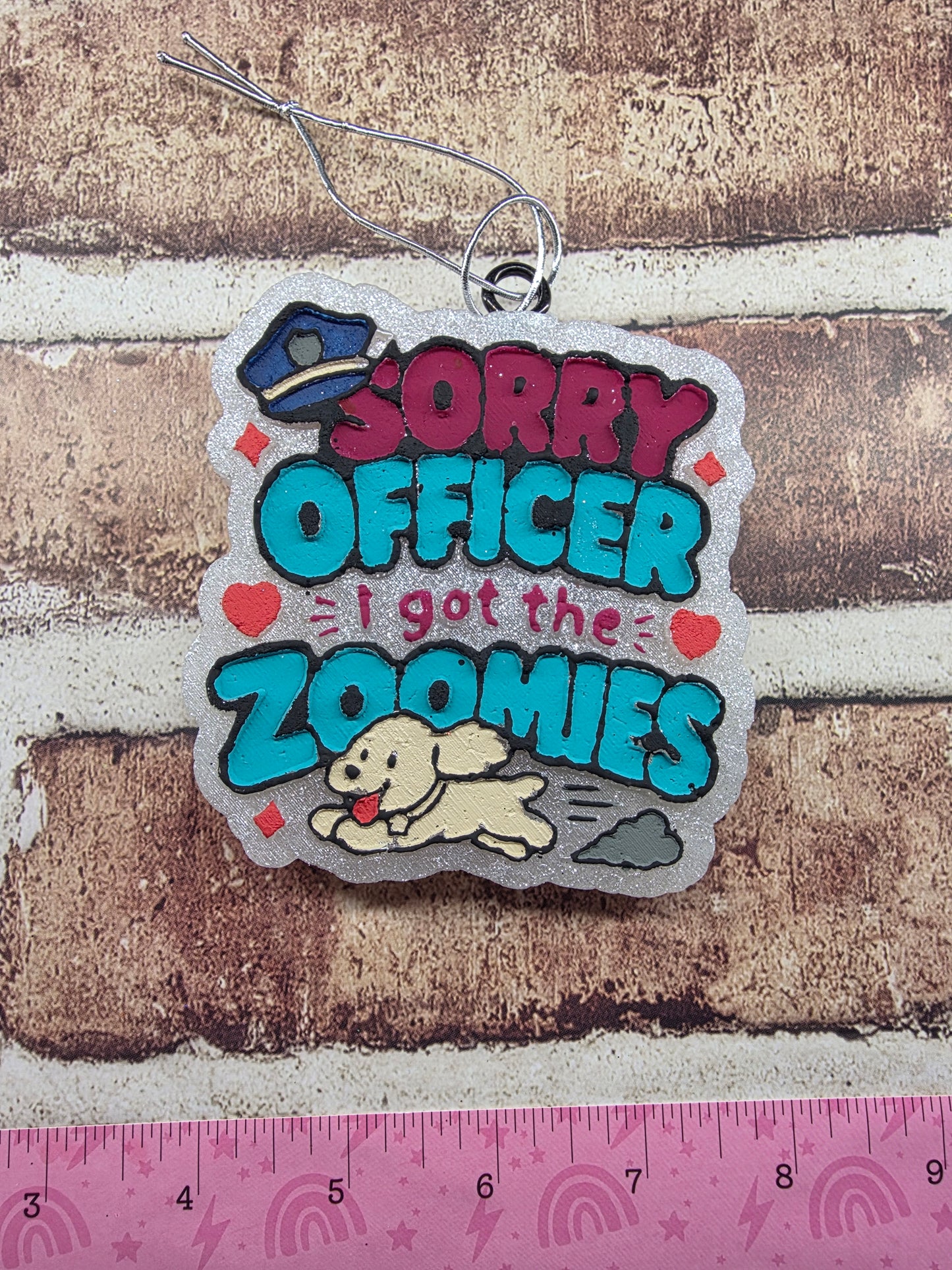Sorry Officer  I Got The Zoomies Freshie Mold