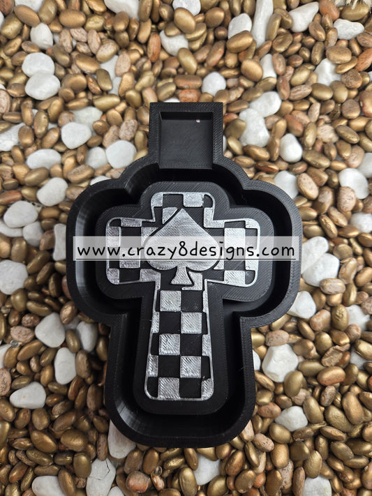Spade Cross Freshie Mold