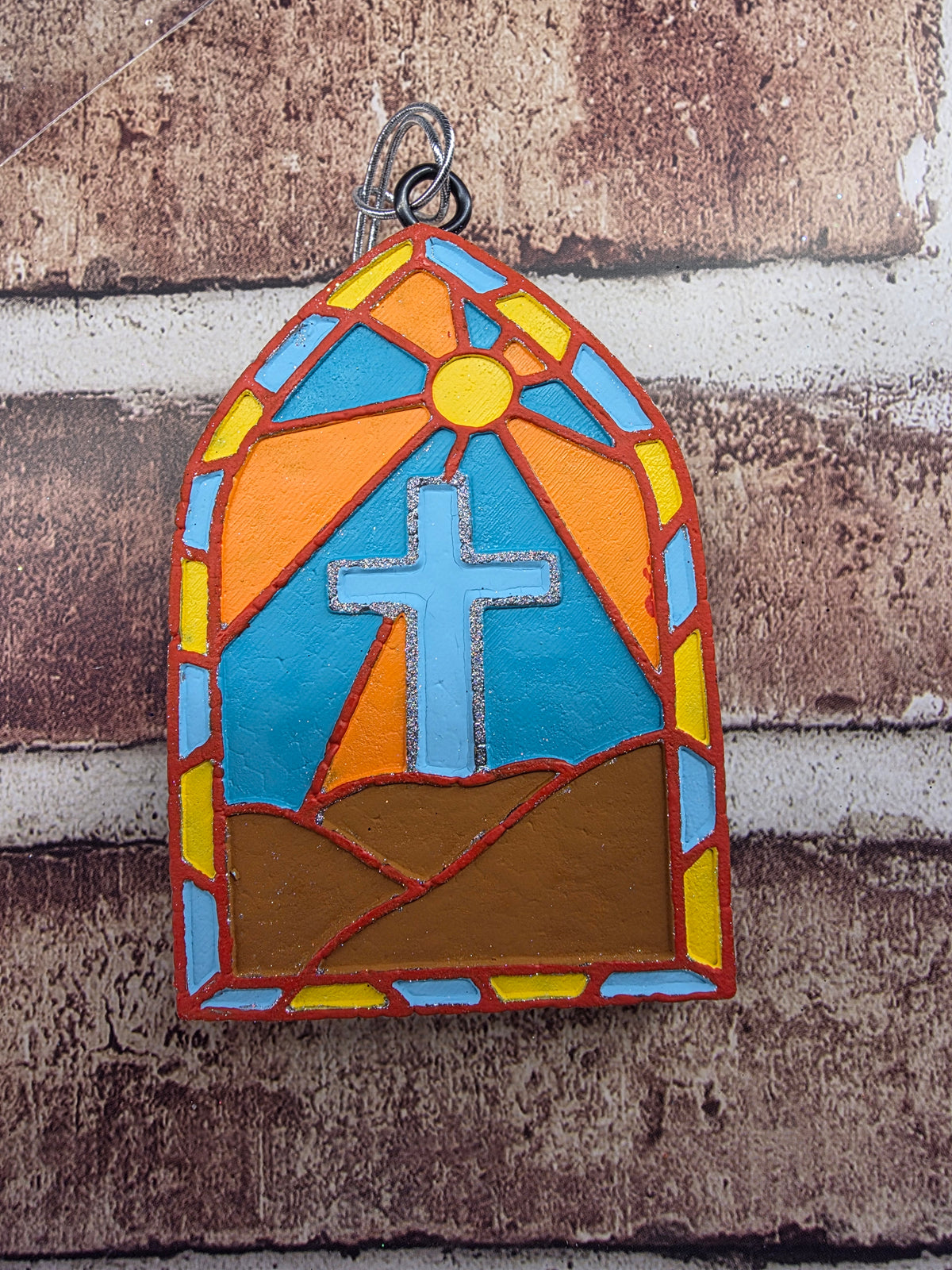 Stained Glass Cross Freshie
