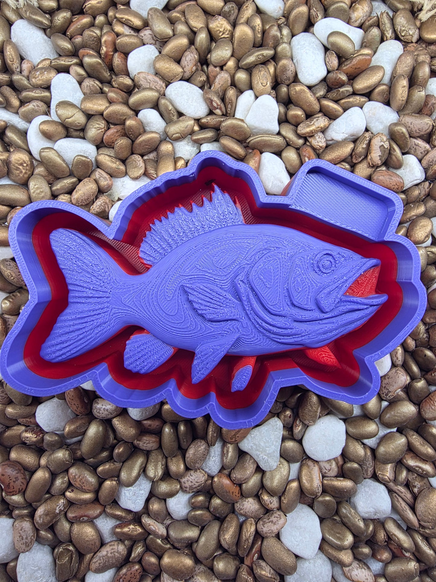 Swimming Bass Fish Freshie Mold