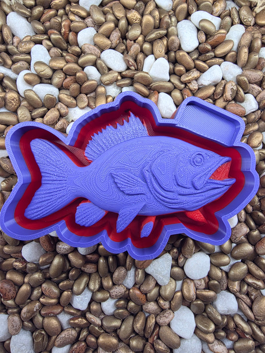 Swimming Bass Fish Freshie Mold