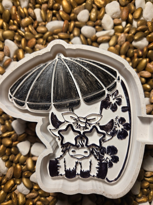 Umbrella Cow Freshie Mold