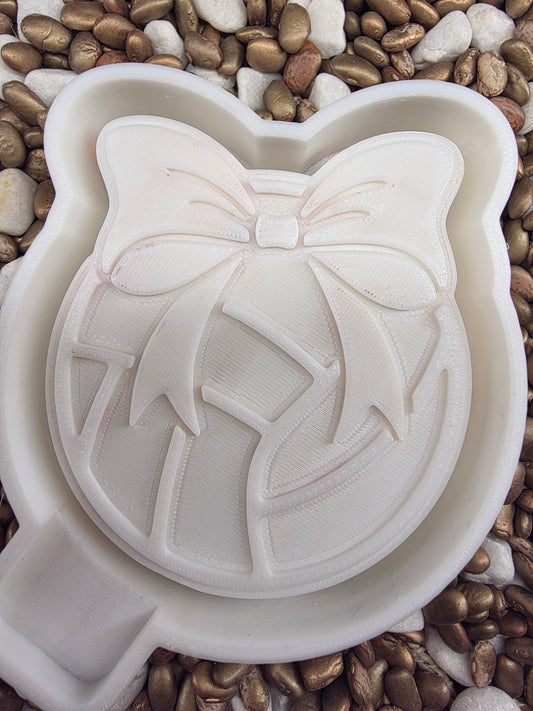 Volleyball With Bow Freshie Mold