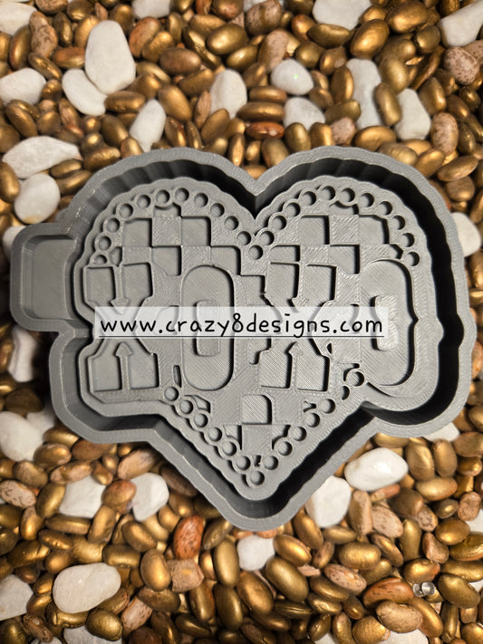 XOXO Heart Freshie Mold